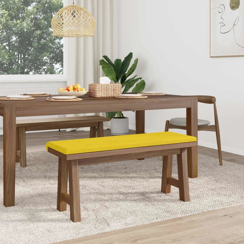 Cuscino per panchina Tessuto Giallo Chiaro Profondità 35 cm 42043325
