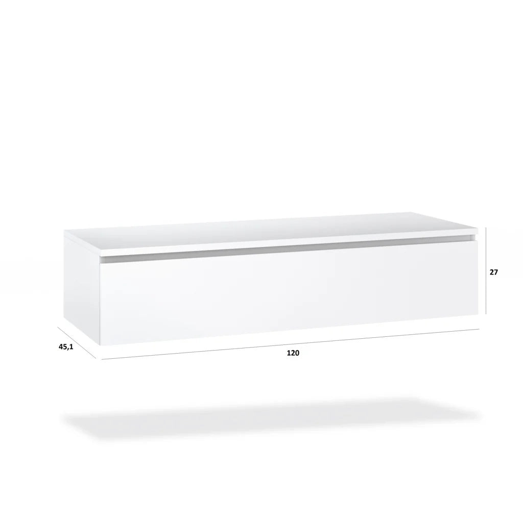 Composizione doppio lavabo 7 pezzi ASTRA  bianco