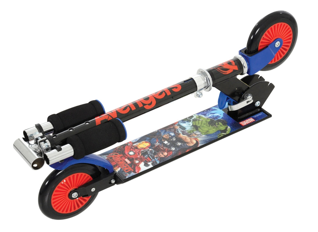Monopattino per Bambini a 2 Ruote Licenza Marvel Avengers Ruote Antiforatura con Cuscinetti a Sfera ABEC6 Peso Max 50 kg