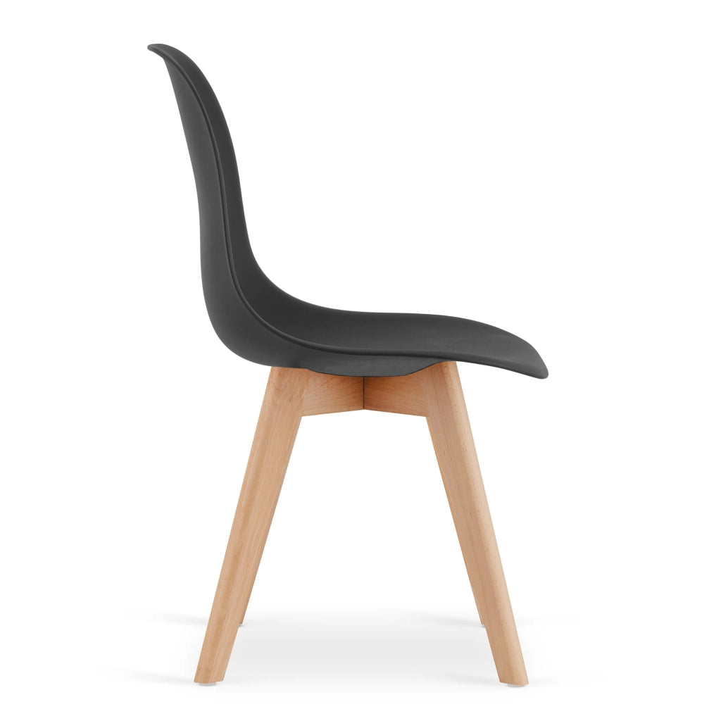 Sedia VALORA KITO - Sedie da pranzo ergonomiche nere x4