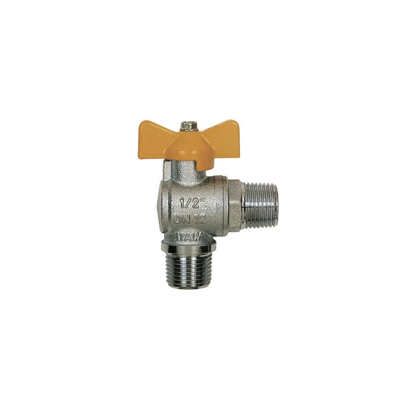 Rubinetto gas per tubo inox 1/2" maschio/maschio – modello A.060 – uso impianti gas domestici – EuroStore07