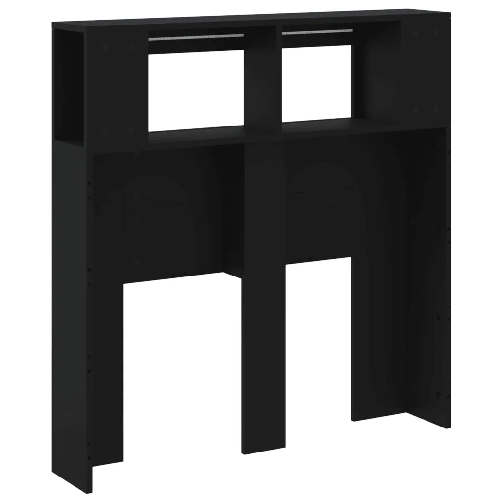 Testiera LED Nera 100x18,5x103,5 cm Legno Multistrato 837331
