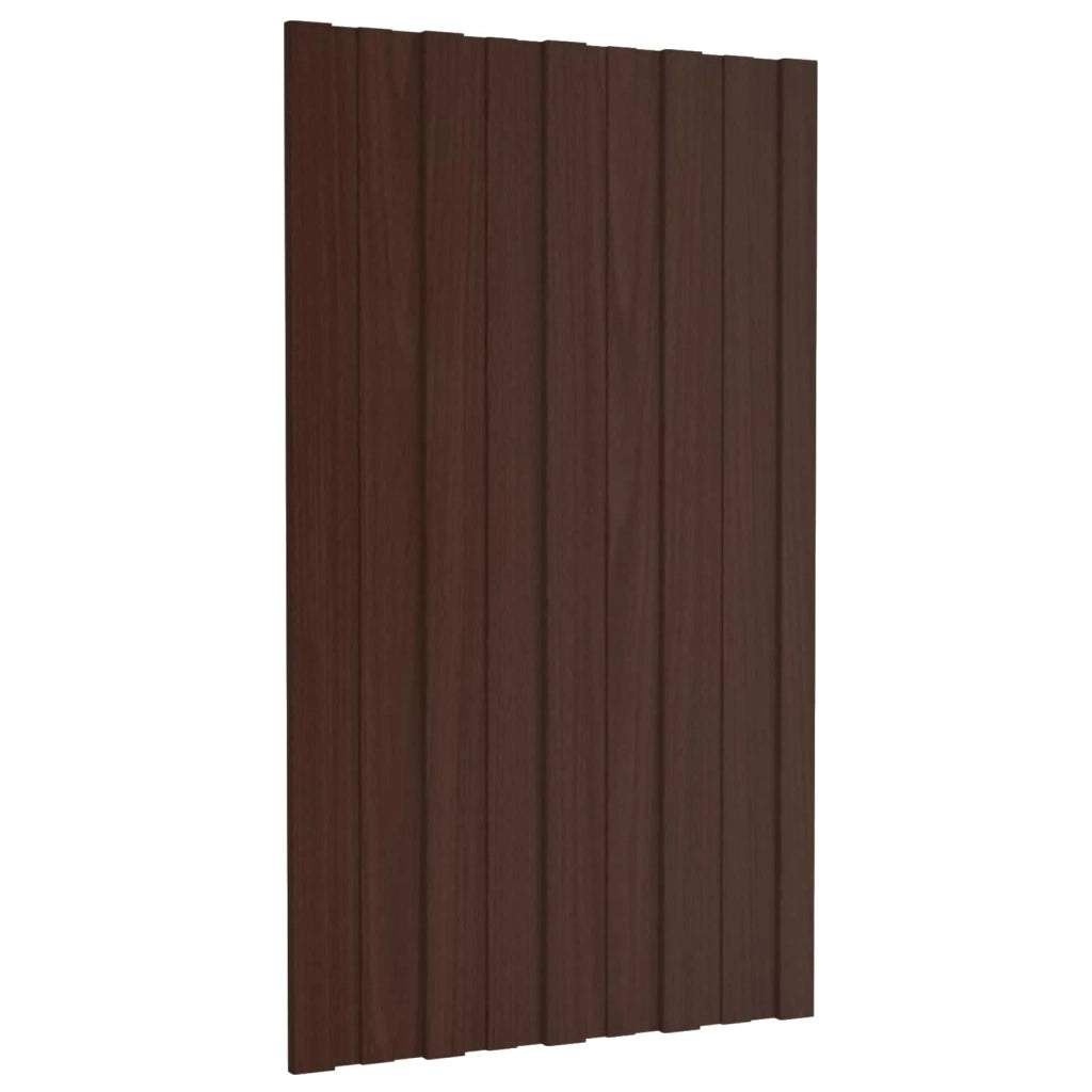Pannello per tetto 12 pz Marrone 80 x 45 cm Acciaio zincato 42047115