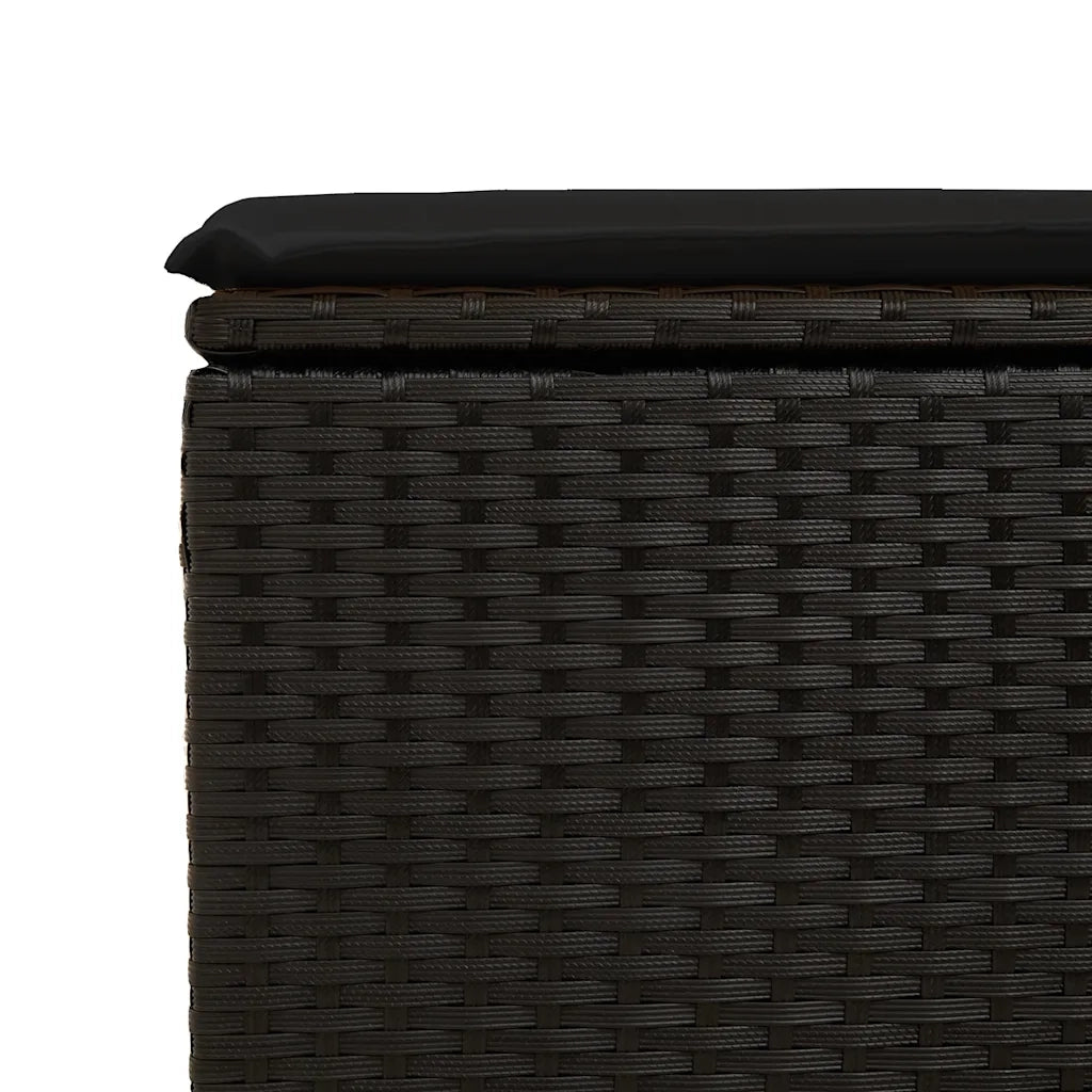 Set Divani da Giardino con Cuscini 8 pz Nero in Polyrattan 3326356