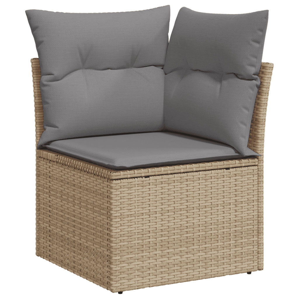 Set Divano da Giardino 8 pz con Cuscini Beige in Polyrattan 3255246