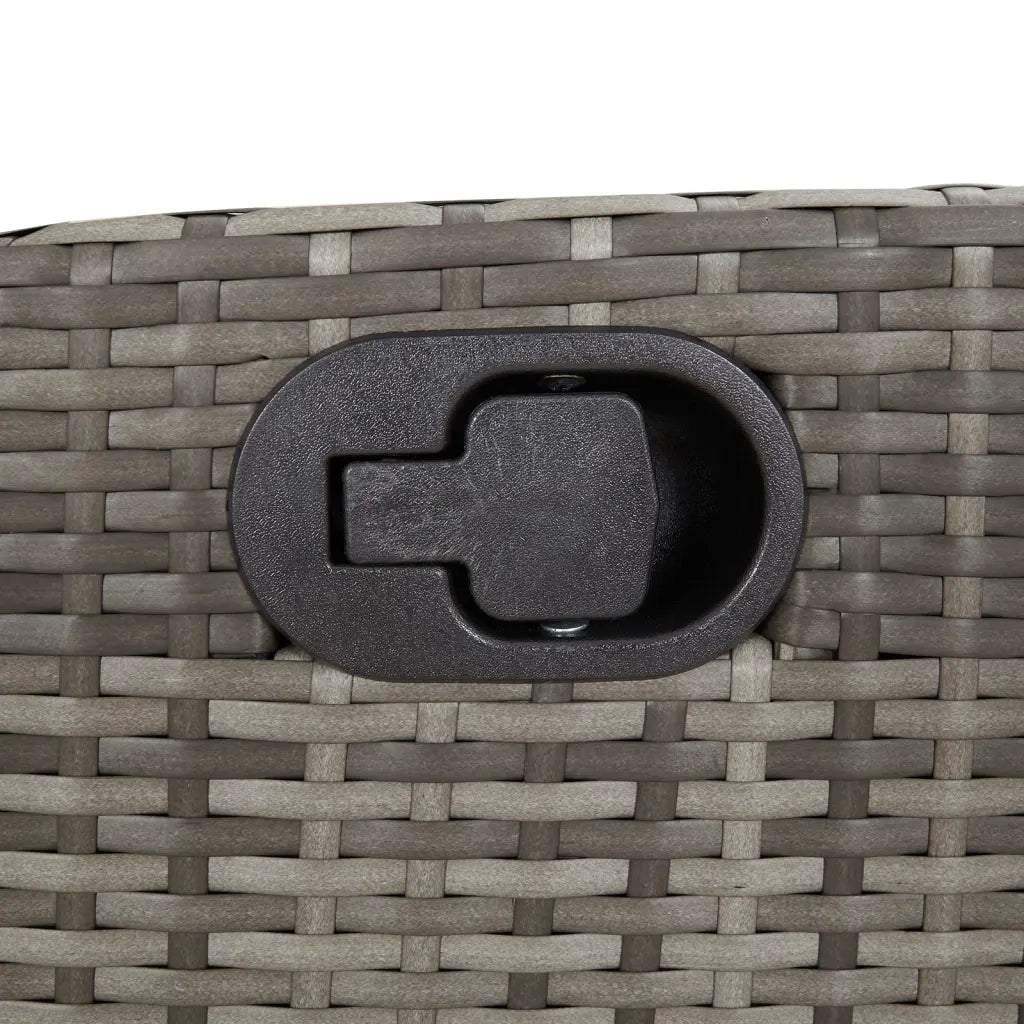 Set da Pranzo da Giardino 5 pz con Cuscini in Polyrattan Grigio 3212364