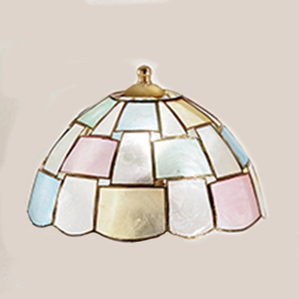 Paralume Madreperla Decorato Multicolor D. 23Cm