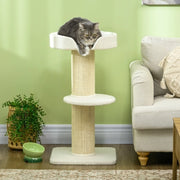 Albero per gatti 91 cm con piattaforme e cuccia, crema