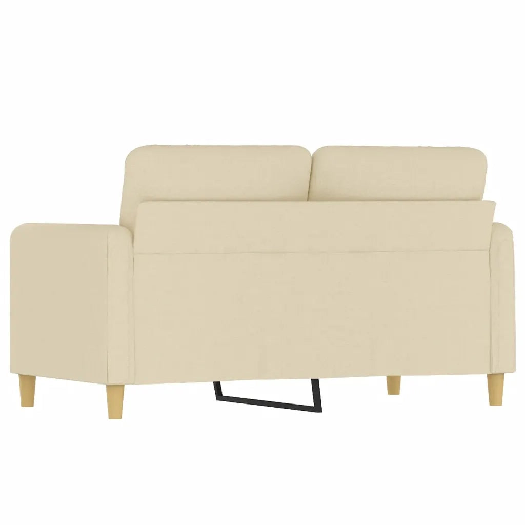Divano a 2 Posti Crema 120 cm in Tessuto 359472