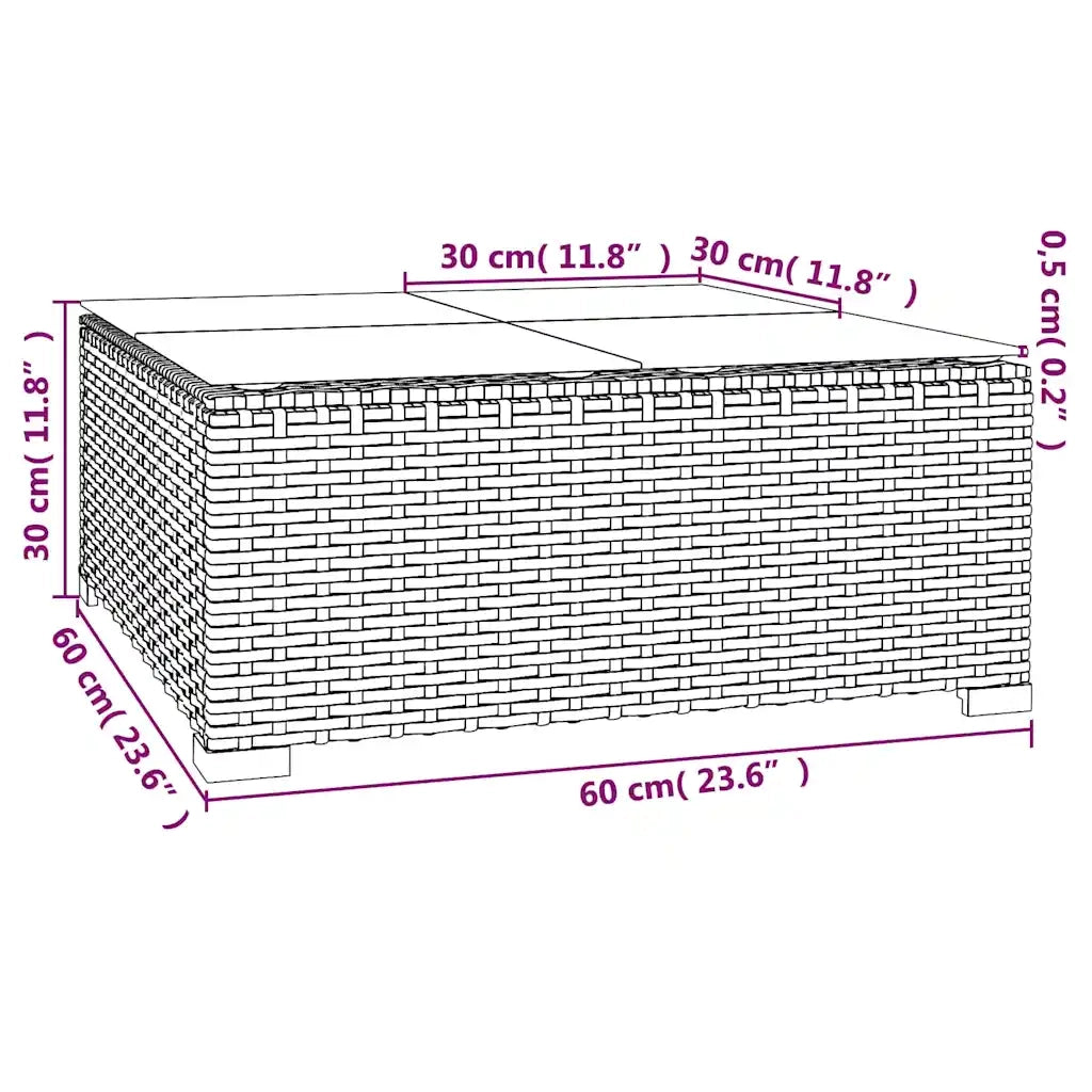 Set Divani da Giardino 10 pz con Cuscini in Polyrattan Marrone 3102427