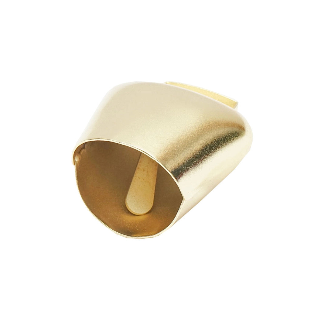 Campanaccio per ovini e bovini, 9 cm, dorato.