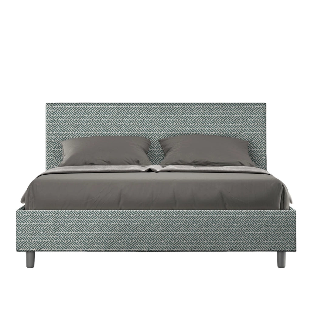 Letto Matrimoniale 160x200 cm con Rete Adele Aragona 7 Azzurro