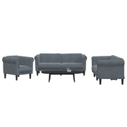 Set di Divani 3 pz Grigio Scuro in Velluto 3209210