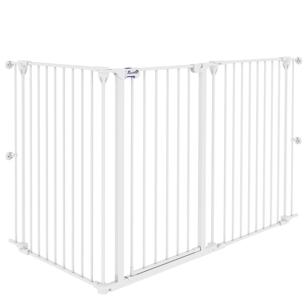 Cancelletto per Cani a 3 Pannelli ¨C Xylo ¨C Bianco 206x90cm