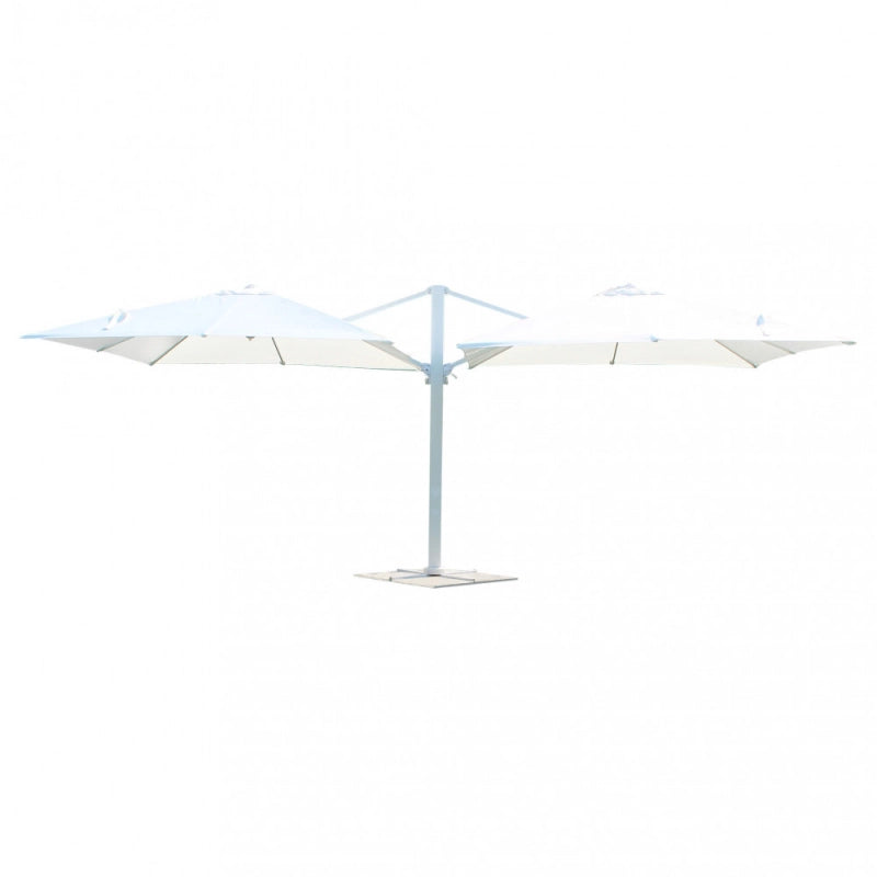 OMBRELLONE DOPPIO 3 X 3 ARCHIMEDE BIANCO TELO BIANCO