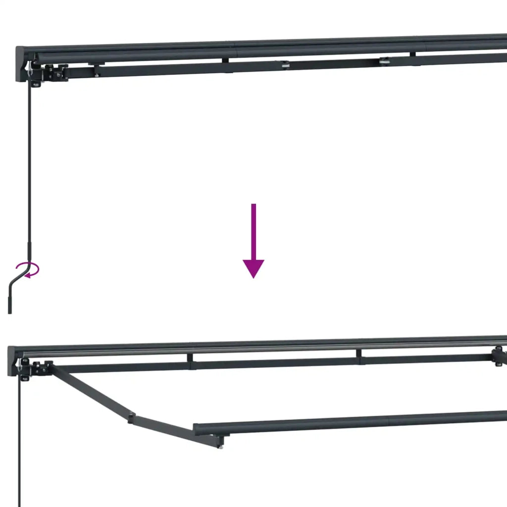 Tenda retrattile manuale Blu e Bianco 4 × 3,5 m 3420439