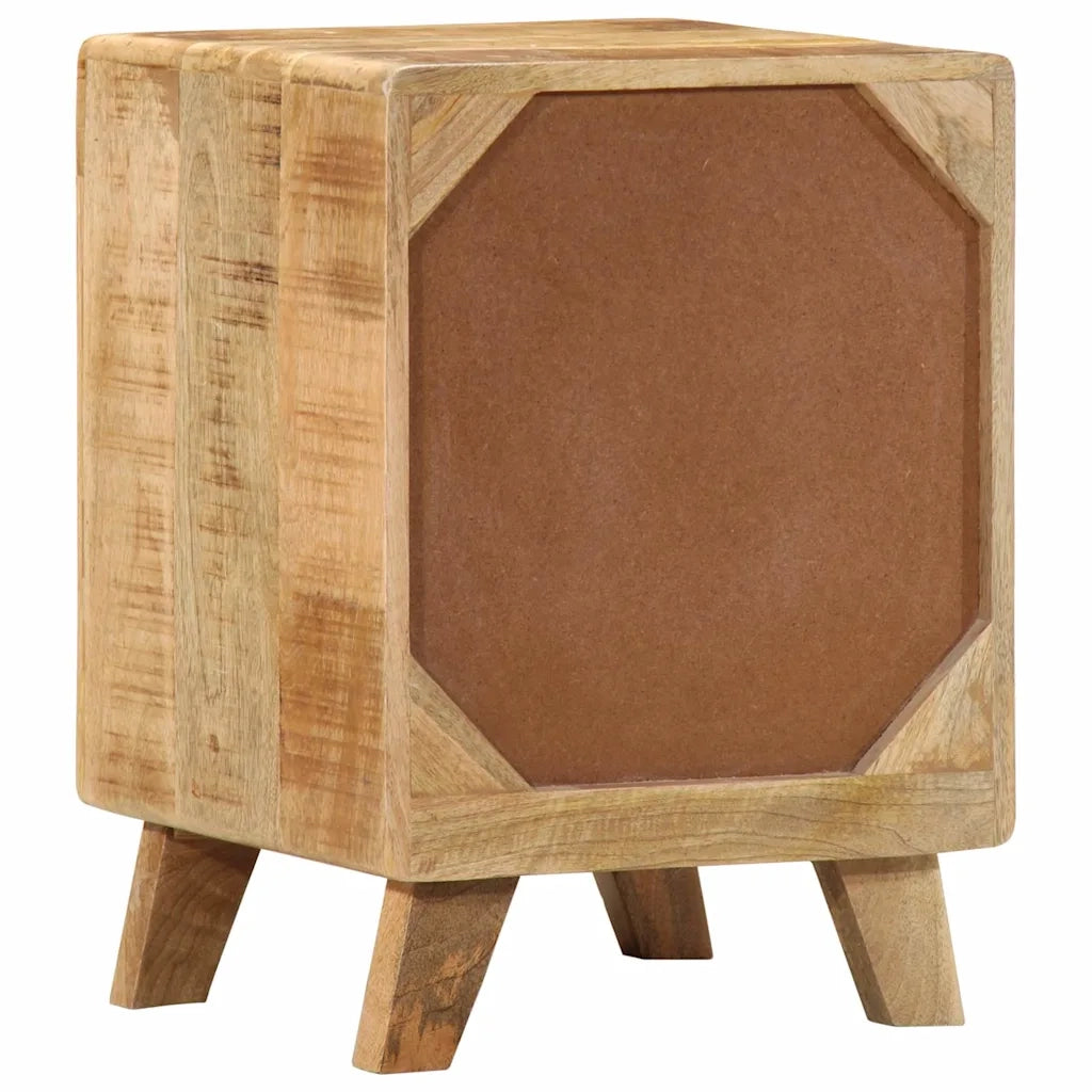 Comodini 2pz 37x32x50 cm in Legno Massello di Mango Grezzo 4104516