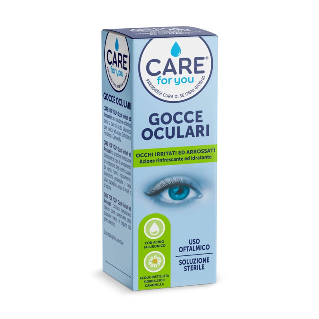 CARE for You Gocce Oculari per Occhi Irritati ed Arrossati, Applicabile con Lenti a Contatto, 15ml