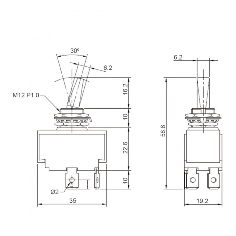 INTERRUTTORE ILLUMINATO ON-OFF