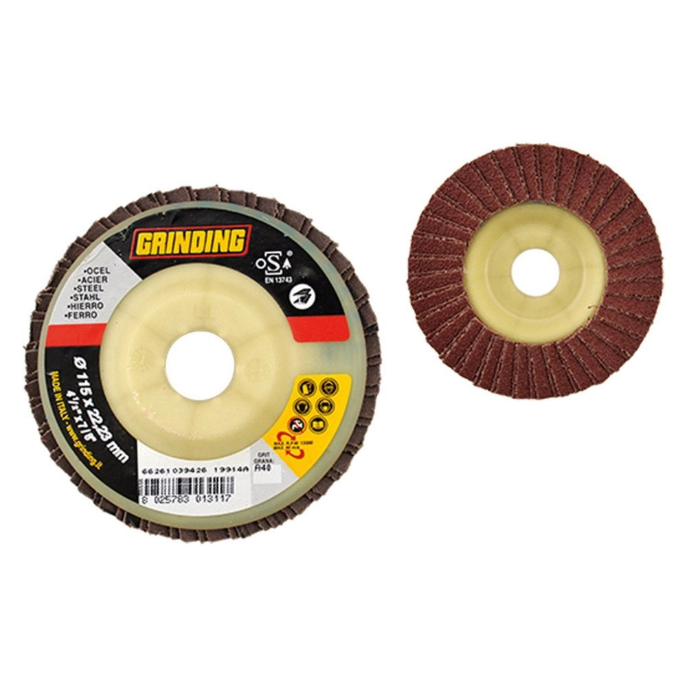 10pz disco lamellare per ferro ã¸ 115 gr. 100 codice 501245 cod:ferx.501245nlm