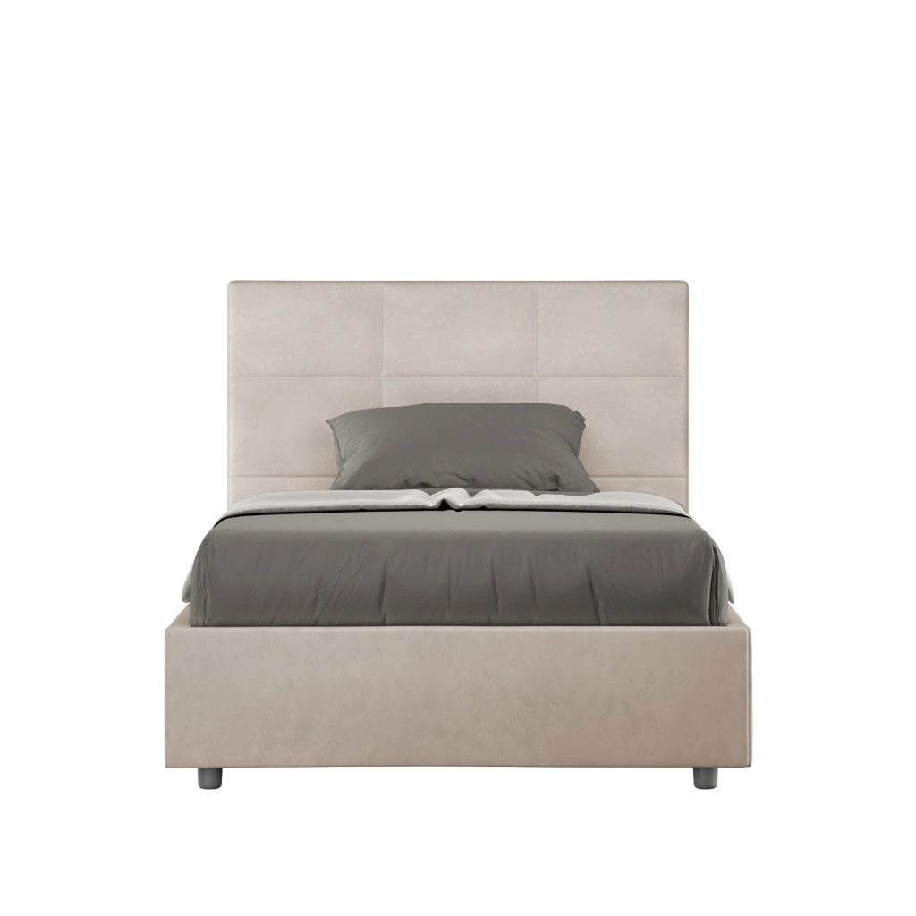 Letto 1 Piazza e Mezzo 120x190 cm Senza Rete Mika Sabbia