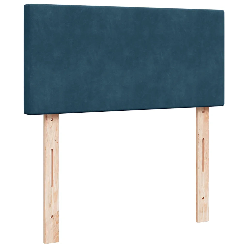 Pouf Letto con Materassi e LED Blu Scuro 200x200cm Velluto 3312915