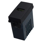 Ettroit Serie Venus Presa USB 1 Posto 2.1 AMH  Nero Compatibile con Vimar Arke' VA2401