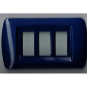 Trade Shop - Placchette Placche In Abs Serie Magic Bticino Compatibili Placca Copriprese Fori - Blu Elettrico -2 Fori     -