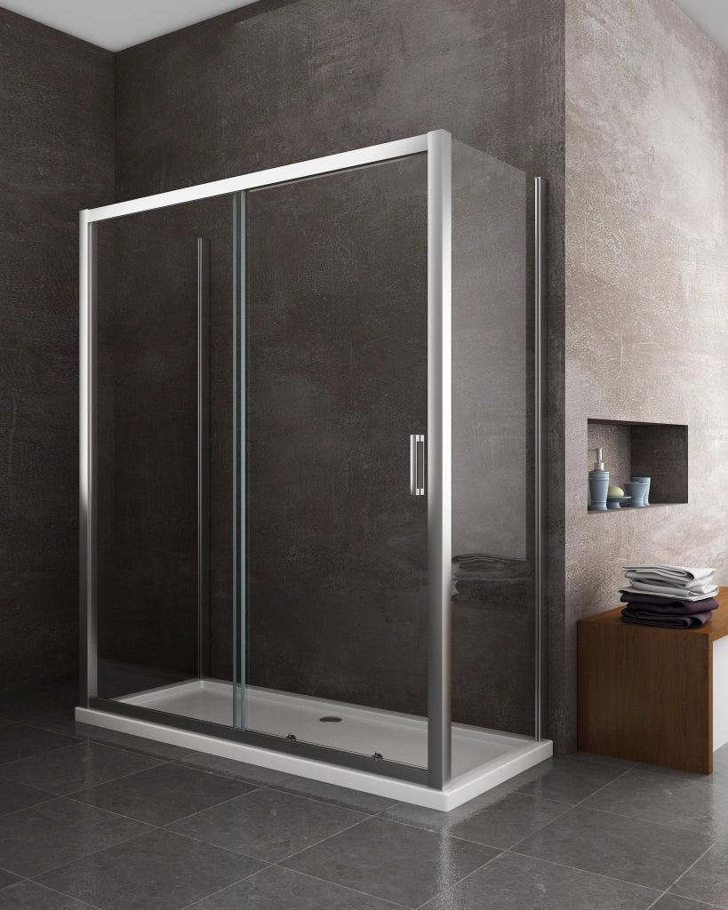 BOX CABINA DOCCIA 3 LATI 2 FISSI E UNO SCORREVOLE 65-67,5x155-160x65-67,5