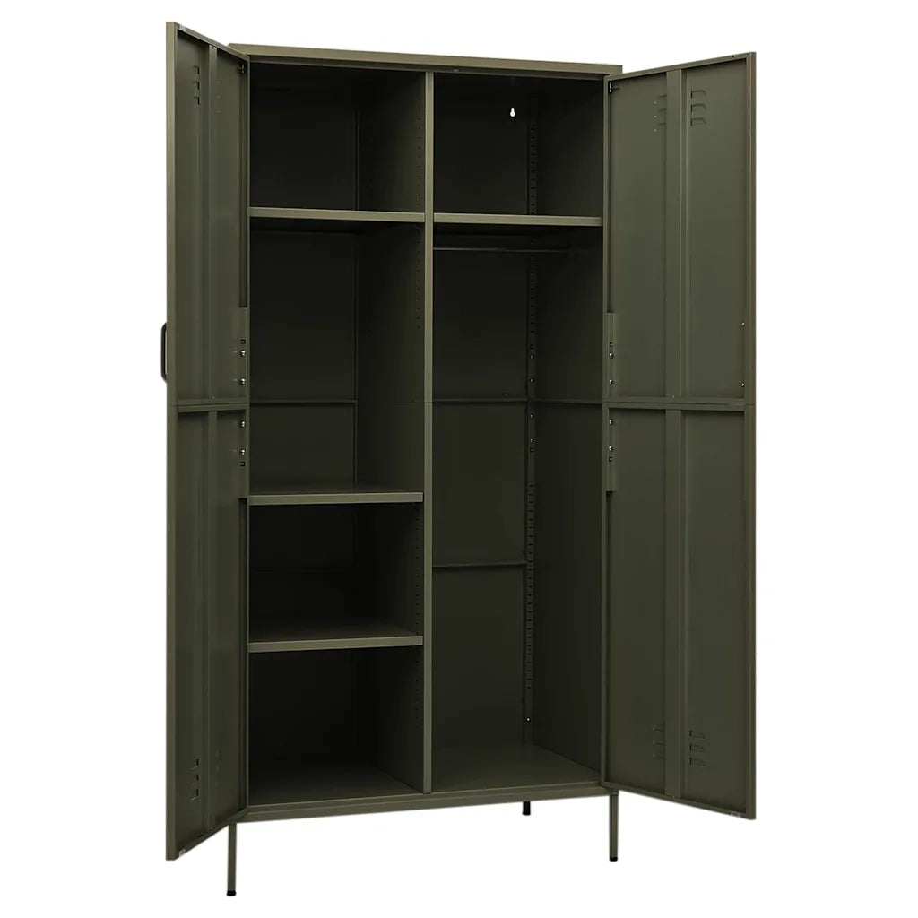 Armadio Verde Oliva 90x50x180 cm in Acciaio