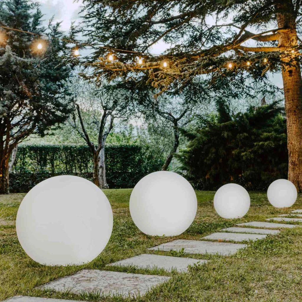 Lampada sfera luminosa da giardino Ø 40 cm Luce Bianco con Cavo mod. Hoop