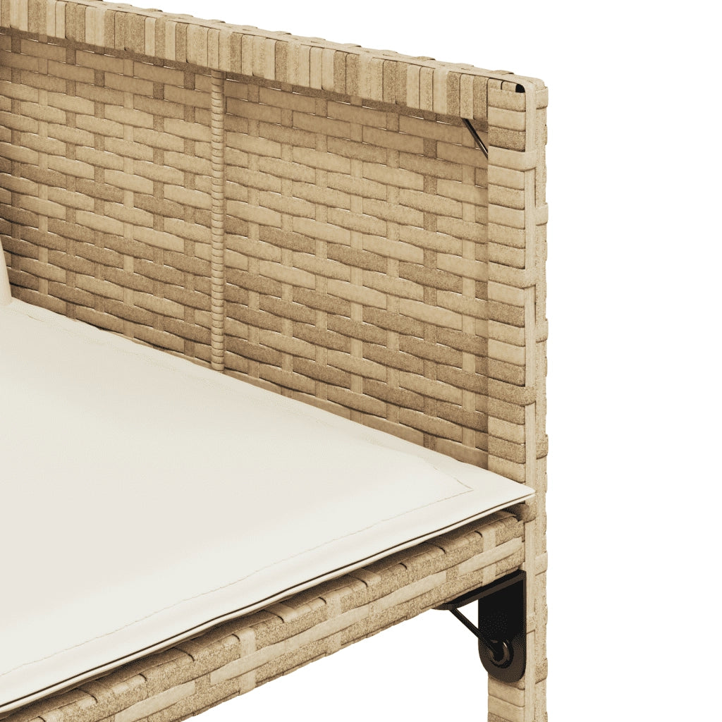 Set da Pranzo da Giardino 13 pz con Cuscini Beige in Polyrattan 3211342