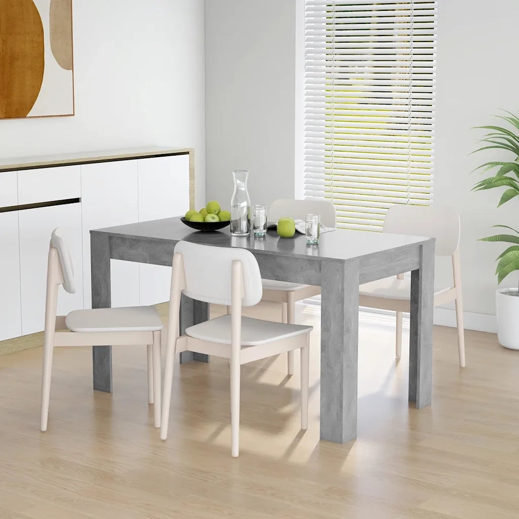 Tavolo da Pranzo Grigio Cemento 140x74,5x76cm Legno Multistrato 804206
