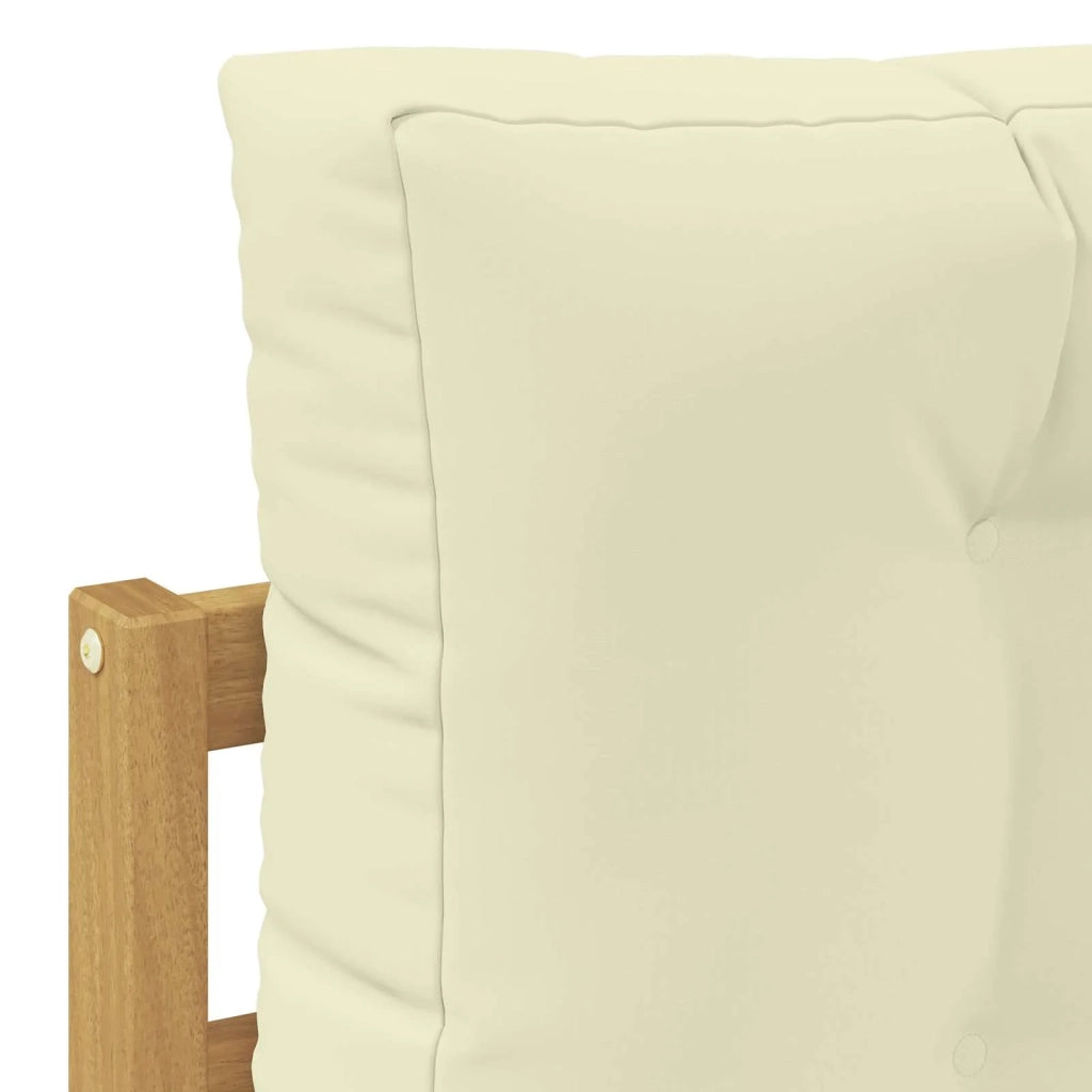 Set di divani da esterno 5 pz Bianco e Crema Poliestere 3390485