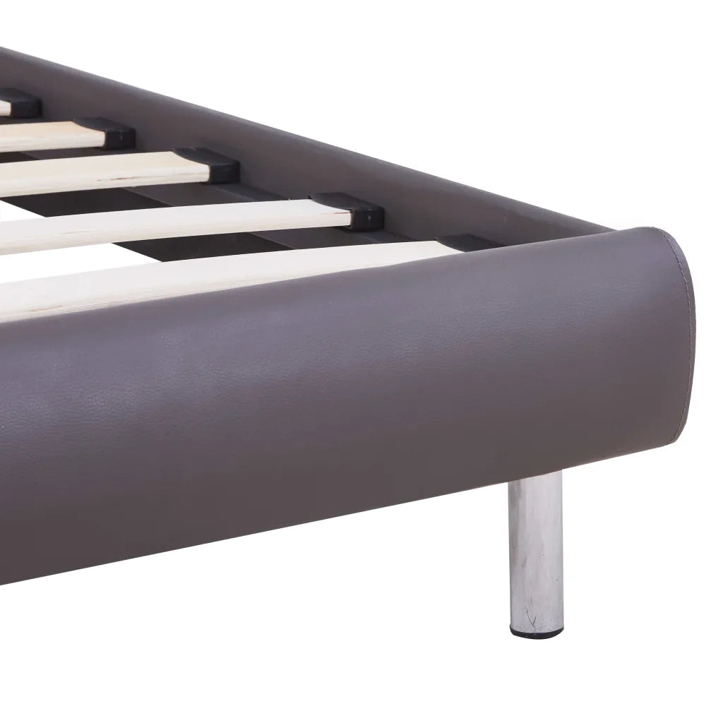 Giroletto con LED senza Materasso Grigio in Similpelle 90x200cm 280856