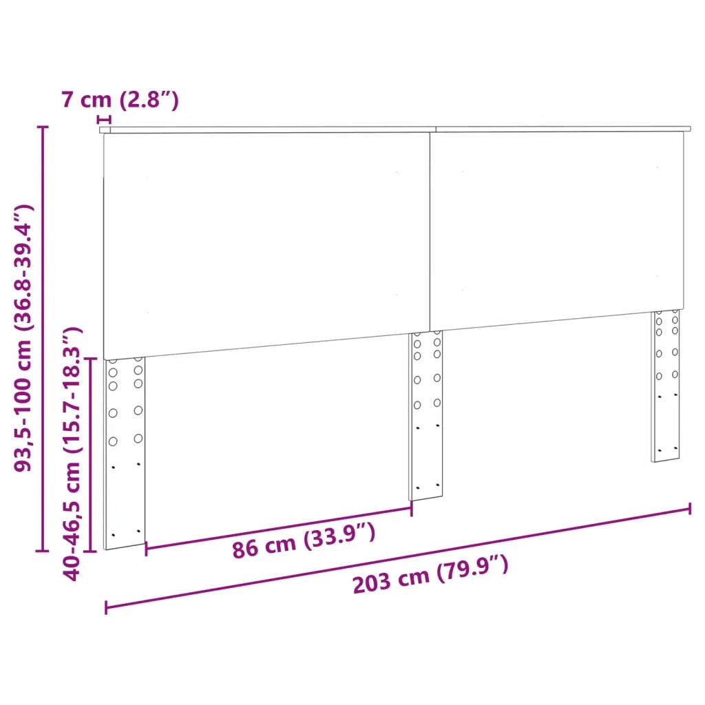 Testiera | Testata Grigio Cemento 100 cm Legno ingegnerizzato