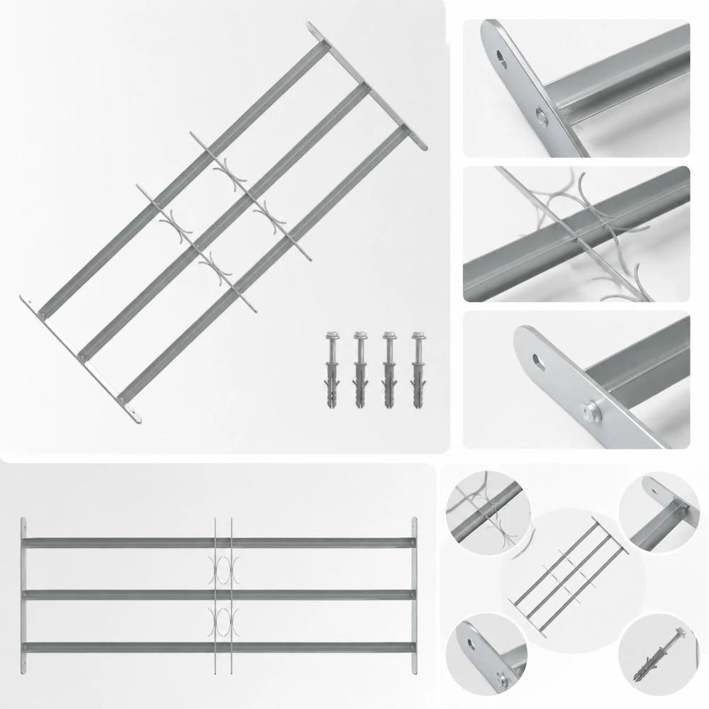 Adjustable Window Grille With 3 Crossbars 700-1050 Mm
