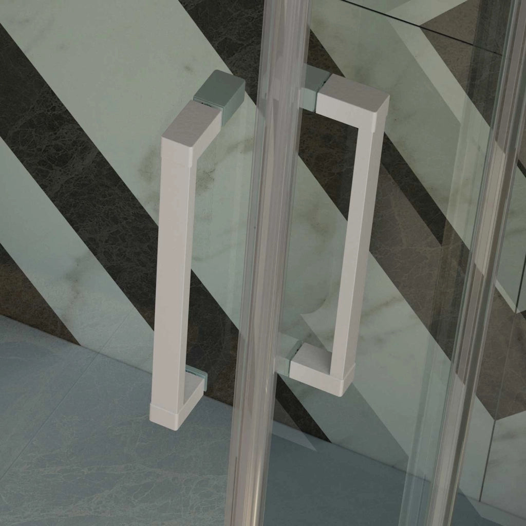 Box Doccia 120x120 CM H 200 Vetro Trasparente Profilo Bianco mod. Lite