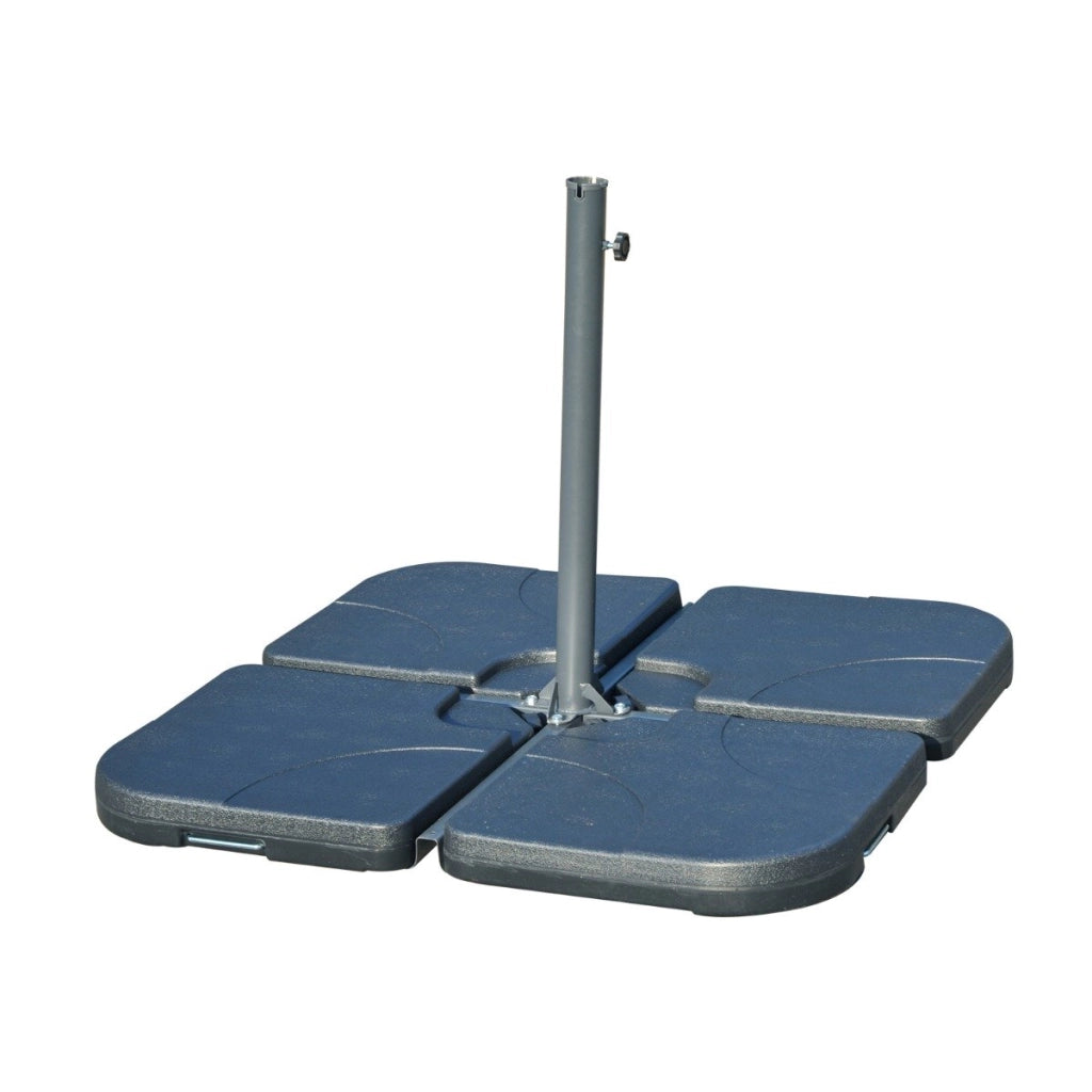EasyComfort Set 4pz Base per Ombrellone da Giardino in Plastica 50 × 50 × 7.5cm
