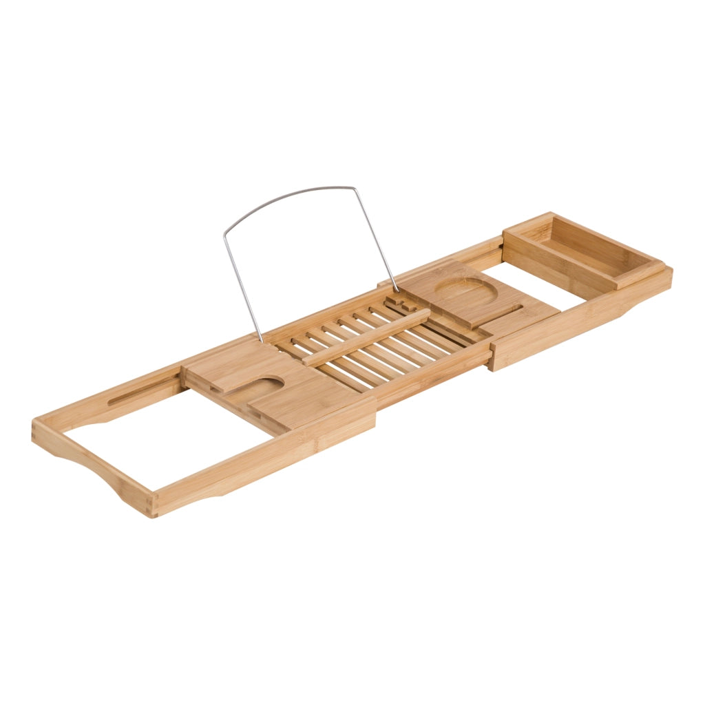 Tavoletta da bagno regolabile in bambu' ¨C Minimal ¨C per libro iPad telefono