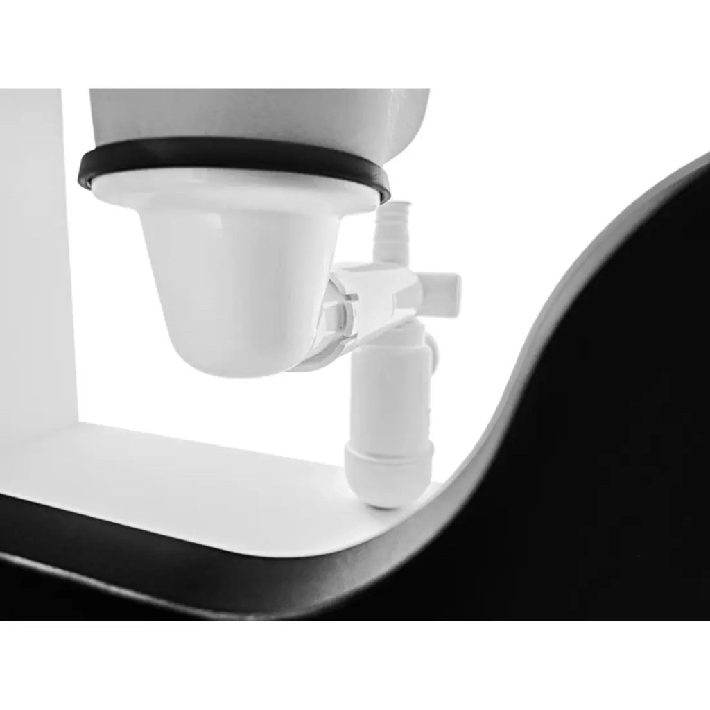 Sifone corto salvaspazio con piletta click clack cromata