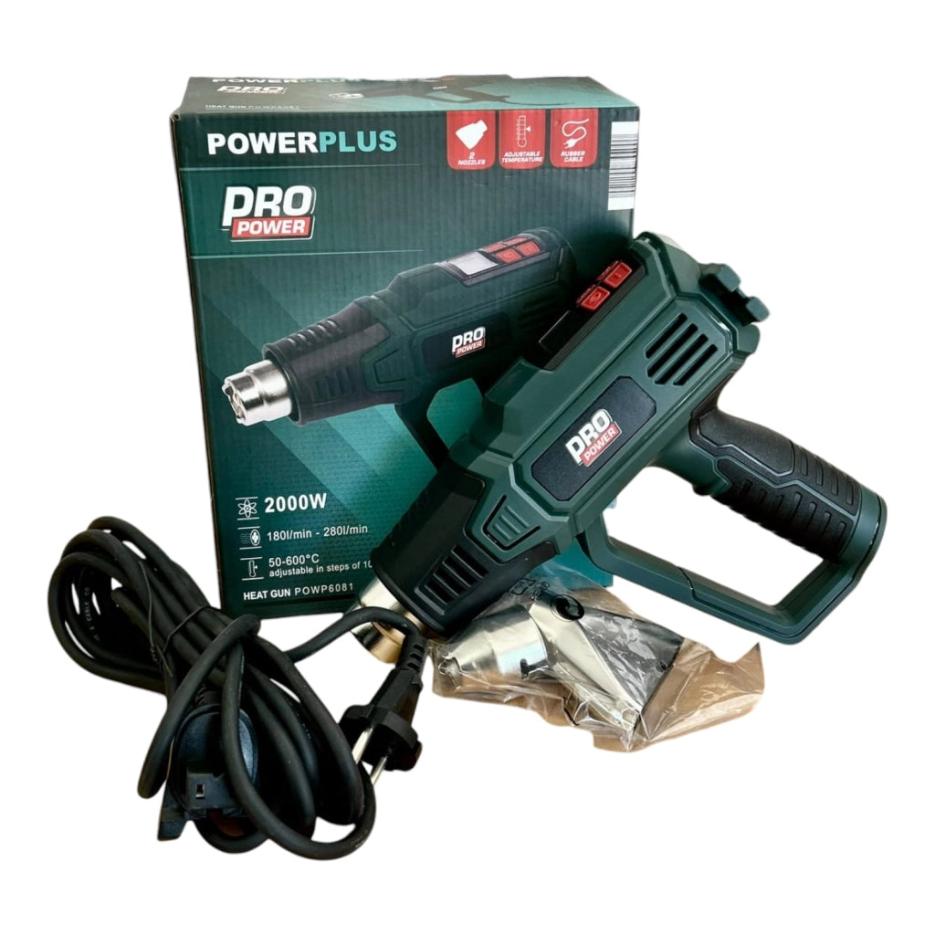 Pistola Termica Kit 2000W Power Plus: Precisione e Comfort per i tuoi Progetti