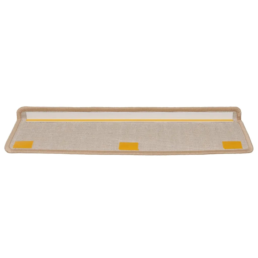 Tappetini per scale 15 pz 65x21x4 cm Oro Bordo rettangolare 326202