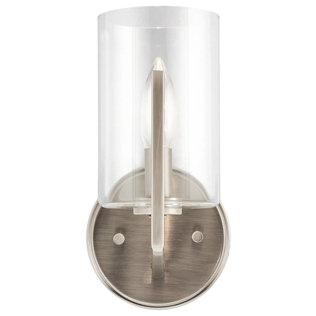 Applique Contemporanea Nye Acciaio Peltro Classico 1 Luce E14