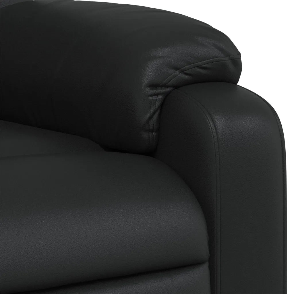Poltrona Reclinabile Nera in Similpelle 373560