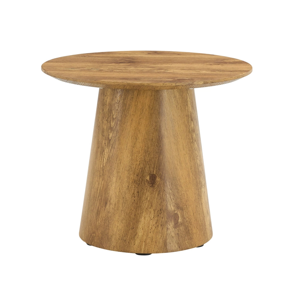 TAVOLINO ROTONDO 50 cm Effetto legno MDF