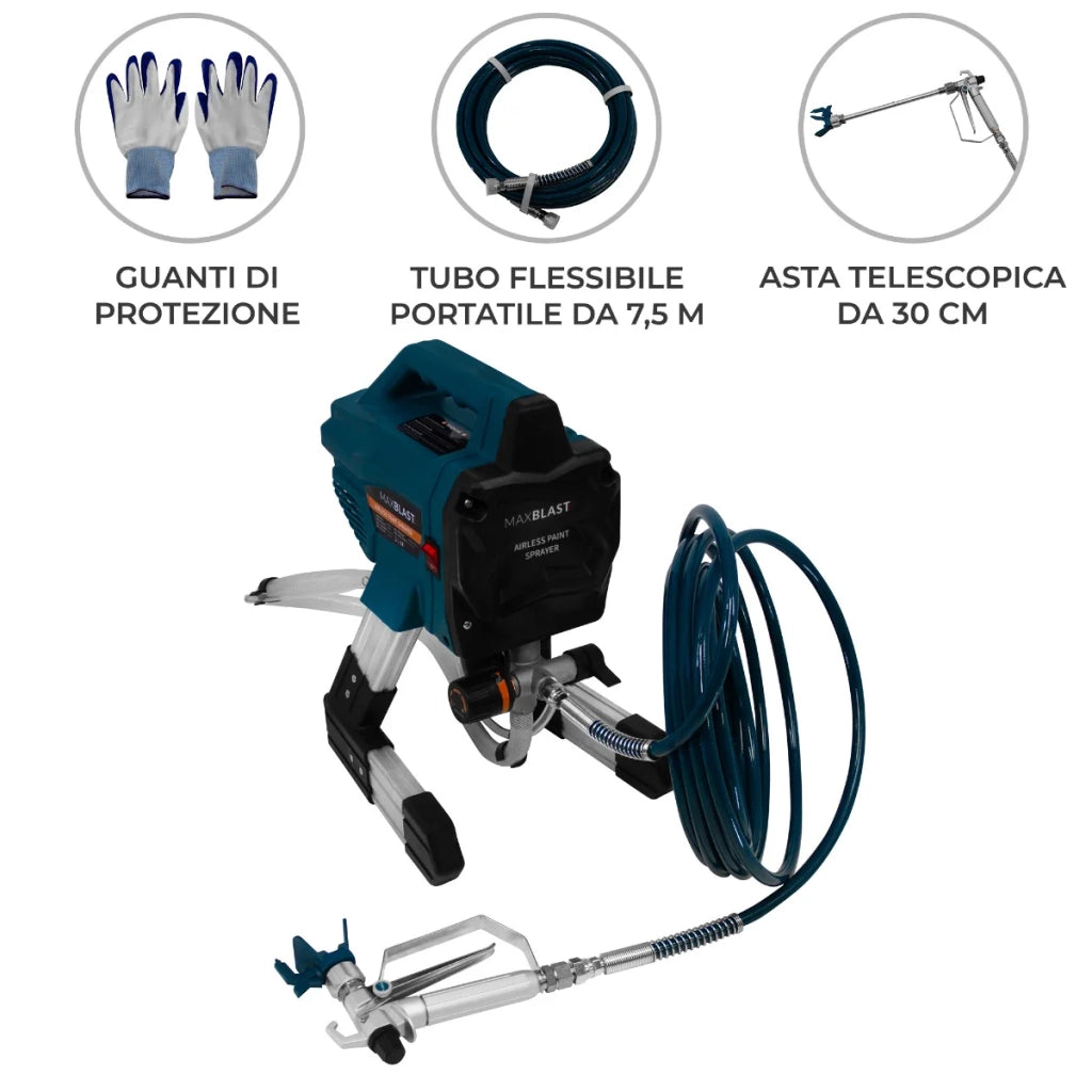 Verniciatore a Spruzzo Professionale ad alta pressione elettrico fai da te macchina pistola a spruzzo 2900PSI