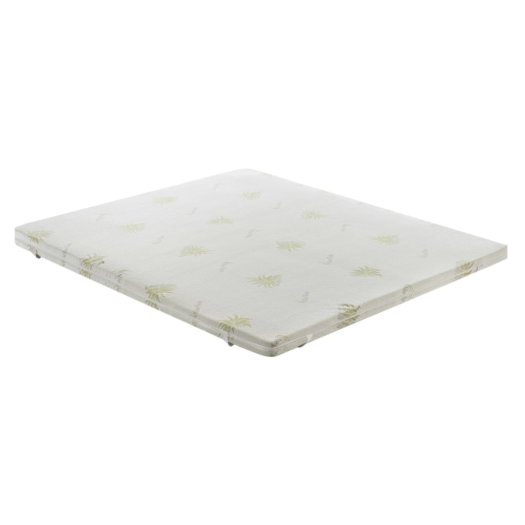 Topper Matrimoniale 160x190 in memory foam 7 cm con rivestimento in aloe vera sfoderabile