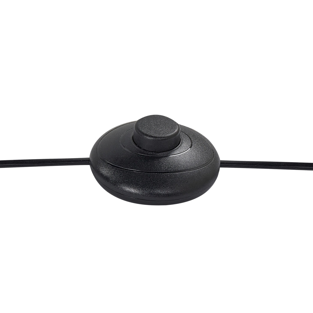 Lampada da terra a LED con base in metallo con dimmer nera in stile moderno