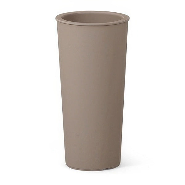 Cachepot Saturno Diam. 40 cm Altezza 85 cm 19 L in Polipropilene Avana con Doppio Fondo Veca